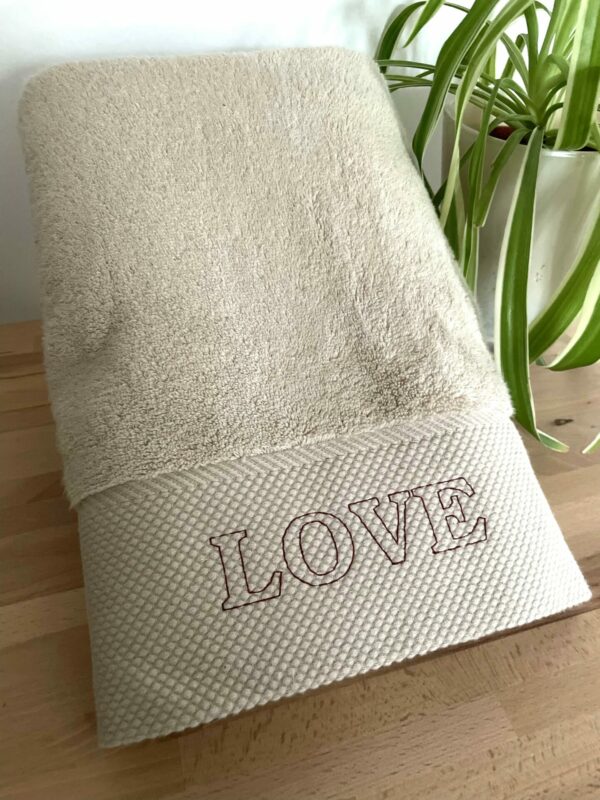 Serviette de douche "LOVE"