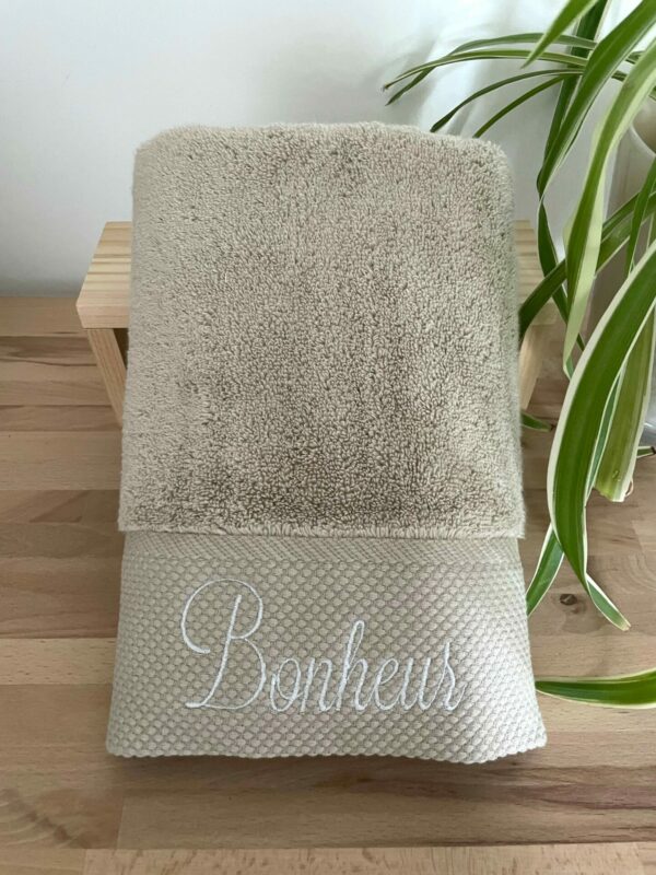 Serviette de toilette "Bonheur"